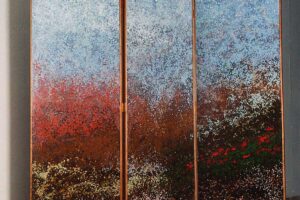 "Παπαρούνες", 2004, ακρυλικό σε καμβά, 160 x 180 cm (τρίπτυχο) "Παπαρούνες", 2004, ακρυλικό σε καμβά, 160 x 180 cm (τρίπτυχο)