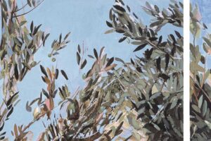 "Κοιτάζοντας τον ουρανό στο νησί", 2003, ακρυλικό σε καμβά, 75 x 120 cm