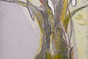 "Κορμός", 1997, μικτή τεχνική σε χαρτόνι βιβλιοδεσίας, 50 x 20 cm "Κορμός", 1997, μικτή τεχνική σε χαρτόνι βιβλιοδεσίας, 50 x 20 cm