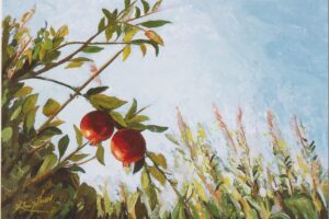 "Η ροδιά", 2004, ακρυλικό σε καμβά, 50 x 70 cm "Η ροδιά", 2004, ακρυλικό σε καμβά, 50 x 70 cm