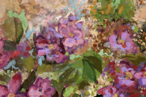 "Μικρά λουλούδια", 2016, μικτή τεχνική, 40 x 40 cm