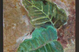"Φυλλώματα", 2014, μικτή τεχνική, 25 x 25 cm