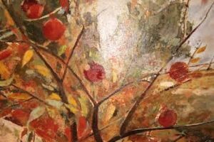 "Κόκκινα ρόδια", 2012, μικτή τεχνική, 50 x 70 cm "Κόκκινα ρόδια", 2012, μικτή τεχνική, 50 x 70 cm
