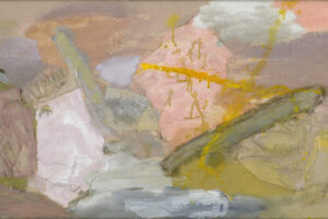 "Πρίν", 1989, μικτή τεχνική, χαρτί, γύψο, 36 x 76 cm
