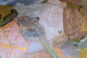 "Πρίν", 1989, μικτή τεχνική, χαρτί, γύψο, 36 x 76 cm (λεπτομέρεια)