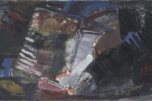 "Μετά", 1989, μικτή τεχνική, χαρτί, γύψο, 50 x 100 cm