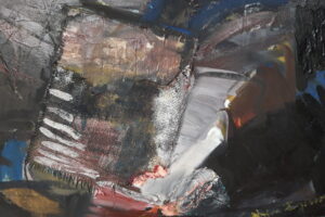 "Μετά", 1989, μικτή τεχνική, χαρτί, γύψο, 50 x 100 cm (λεπτομέρεια)