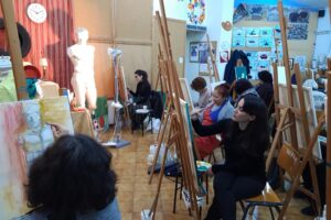 Οι μαθητές στο εργαστήριο Οι μαθητές στο εργαστήριο