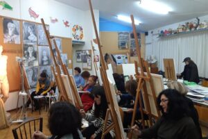Οι μαθητές στο εργαστήριο Οι μαθητές στο εργαστήριο