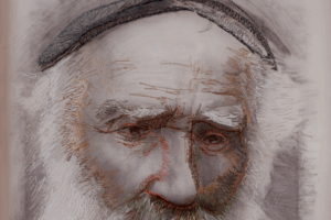"Γιαννούλης Χαλεπάς", 2018, κάρβουνο, ύφασμα, κλωστή, μετάξι 70 x 50 cm "Γιαννούλης Χαλεπάς", 2018, κάρβουνο, ύφασμα, κλωστή, μετάξι 70 x 50 cm