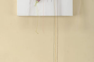 "Rose", 2022, κάρβουνο, ύφασμα, μεταξωτή κλωστή "Rose", 2022, κάρβουνο, ύφασμα, μεταξωτή κλωστή